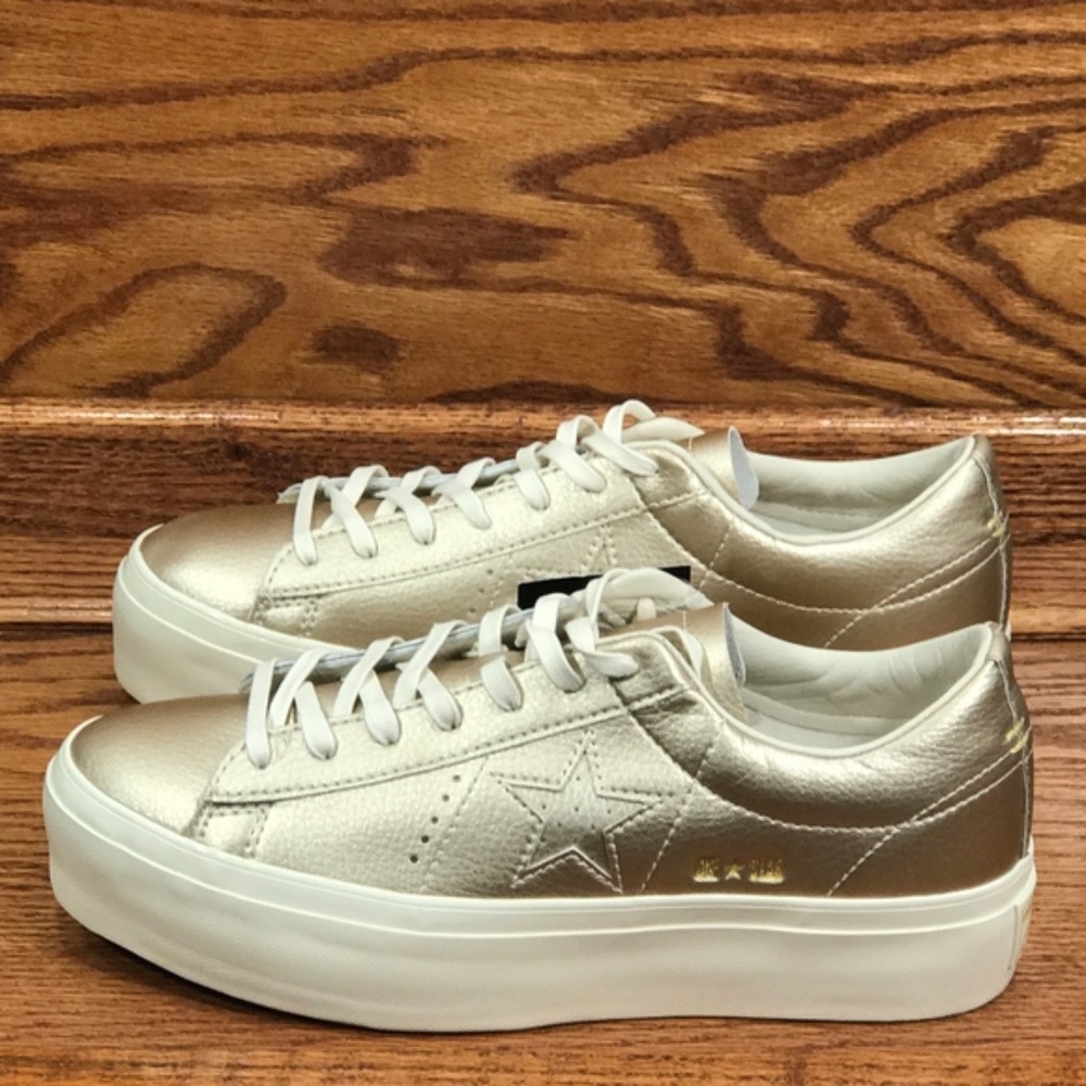 Converse‎ One Star Platform Ox Gold Egret Shoes